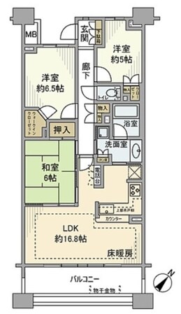 ウェリスガーデン千葉みなと公園の物件間取画像